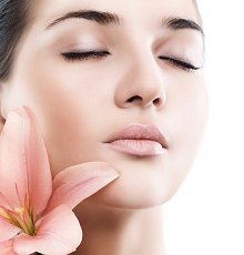 Holistic Massages. Library Image: Face and Flower